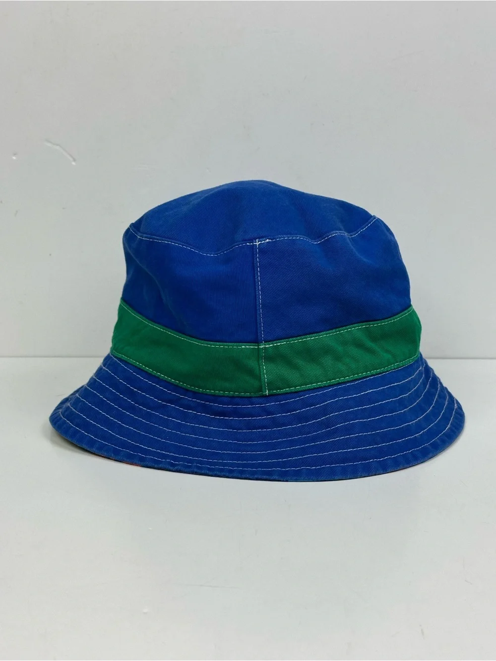 Polo by Ralph Lauren Hawaiian Print Blue & Green Reversible Bucket Hat